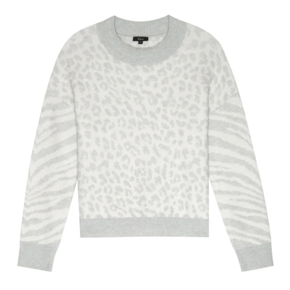 Rails Lana Sweater in Ivory Grey Mixed Animal Size XS - Picture 5 of 10